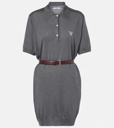 Prada Grey Slate Grey Silk Dress