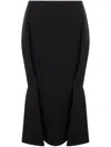 Prada Women's Charcoal Wool Skirt In Schwarz