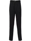 PRADA BELTED WOOL STRAIGHT-LEG TROUSERS