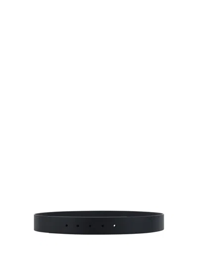 Prada Brushed Leather Belt Strap In Black