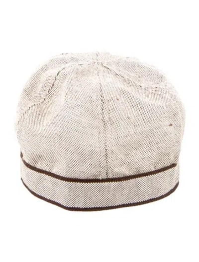 Pre-owned Prada Beret Cap In Neutral