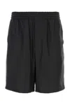 Prada Men's Twill Bermuda Shorts In Black