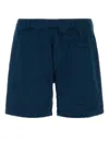 Prada Bermuda Shorts Terry Back Pocket In Blue