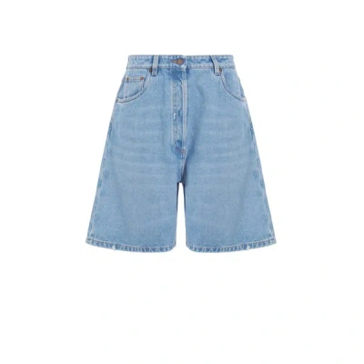 Prada Bermuda En Jean In Multi