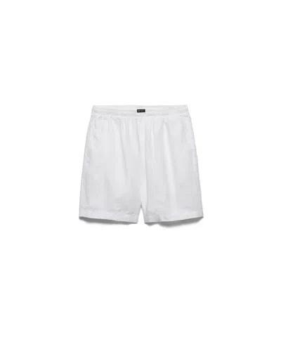 Prada Bermudas Aus Leinen In White