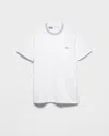 Prada Embroidered Jersey T-shirt In White
