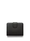 Prada Bi-fold Leather Wallet In Black