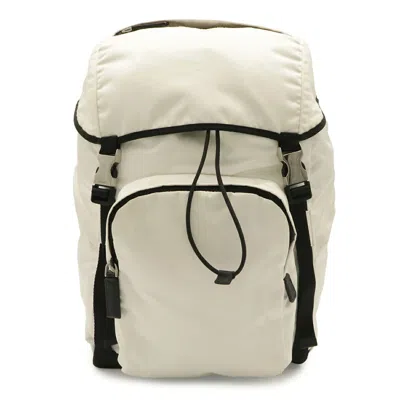 Pre-owned Prada Bianco White Nylon Backpack () In Bianco, White