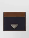 Prada Two-tone Fabric And Suede Wallet