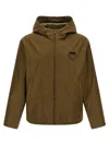 Prada Bicolor Polyamide Shell Jacket In Brown