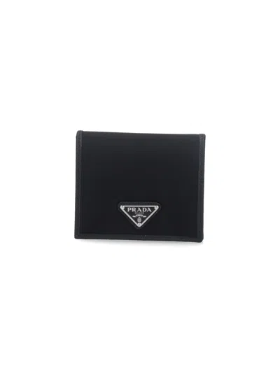 Prada Bifold Logo Wallet In Black