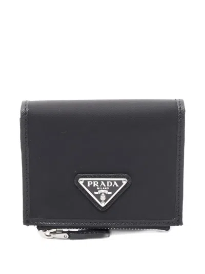 Pre-owned Prada Bi-fold Wallet In Black