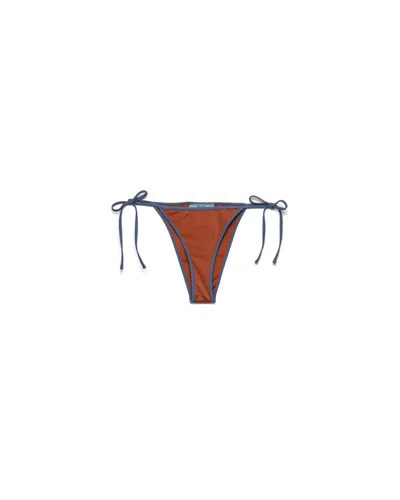 Prada Jersey Bikini Bottom In Orange