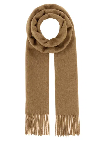 Prada Biscotto Silk-cashmere Blend Scarf In Brown