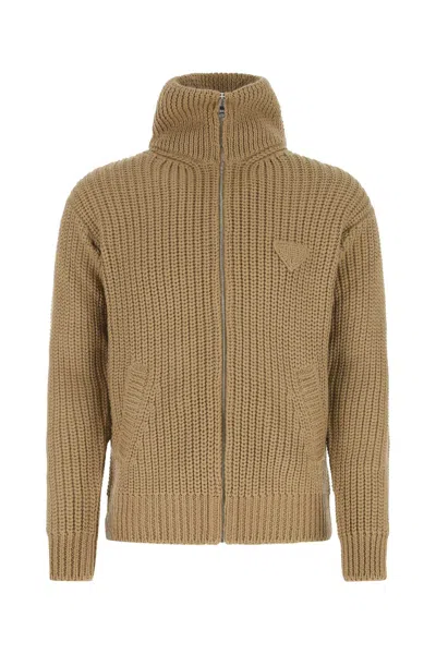 PRADA BISCUIT ALPACA CARDIGAN