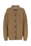 Prada Cardigan In Cashmere Biscotto  Donna