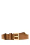 Prada Biscuit 2 Cm Calf Leather Belt In Camel
