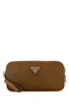 Prada Biscuit Re-nylon Belt Bag With Tassel Detail In Brown