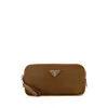 Prada Biscuit Re-nylon Belt Bag With Tassel Detail In Brown