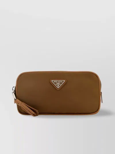 Prada Biscuit Re-nylon Belt Bag With Tassel Detail