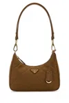 Prada Biscuit Re-nylon Re-edition Shoulder Bag In Brown