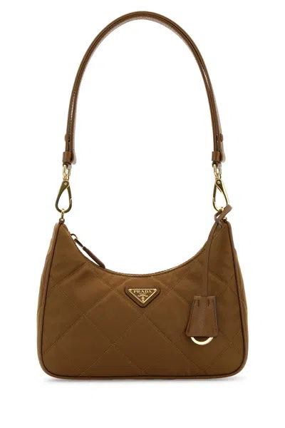 Prada Biscuit Re-nylon Re-edition Shoulder Bag In Brown