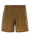 Prada Recycled Nylon Swim Shorts Pocket In Green
