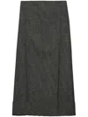 Prada Wool Long Skirt In Black