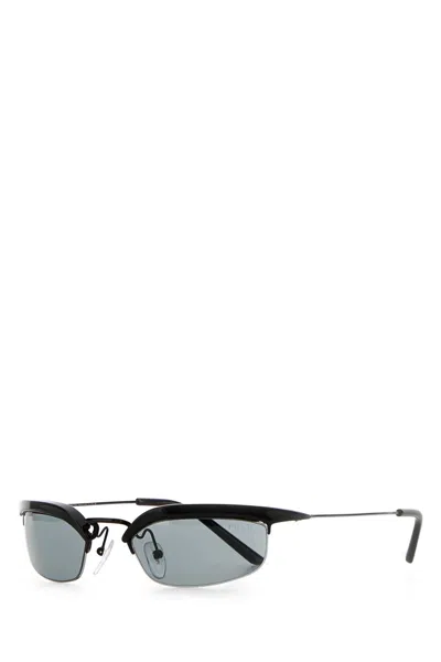 PRADA PRADA BLACK ACETATE AND METAL PRADA RUNWAY SUNGLASSES