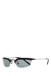 Prada Black Acetate And Metal Sunglasses In Blackbarandendtipsinacetatebio