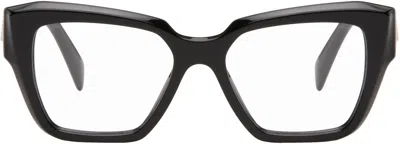 Prada Black Acetate Glasses In Pattern