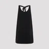 Prada Bow Detailing Crepe Mini Dress In Black