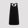 Prada Bow Detailing Crepe Mini Dress In Black
