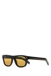 Shop Prada Black Acetate Orb B12s Sunglasses