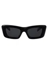 Prada Black Acetate Sunglasses In Black