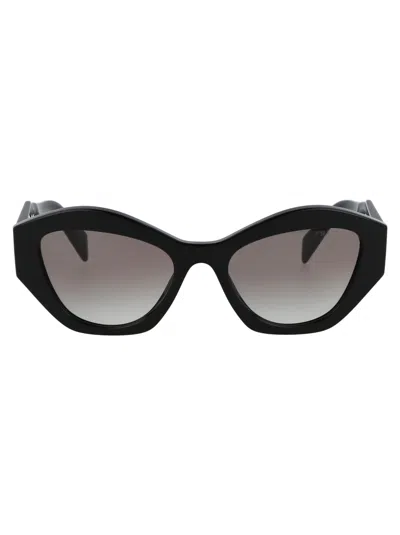Prada Black Acetate Sunglasses In Neutral