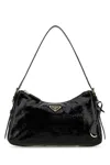 Prada Aimée Medium Shoulder Bag In Black