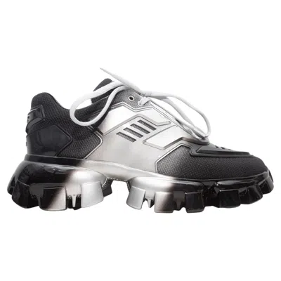 Pre-owned Prada Black & Silver  Cloudbust Chunky Low-top Sneakers