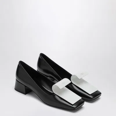 Prada Black And White Leather Décolleté