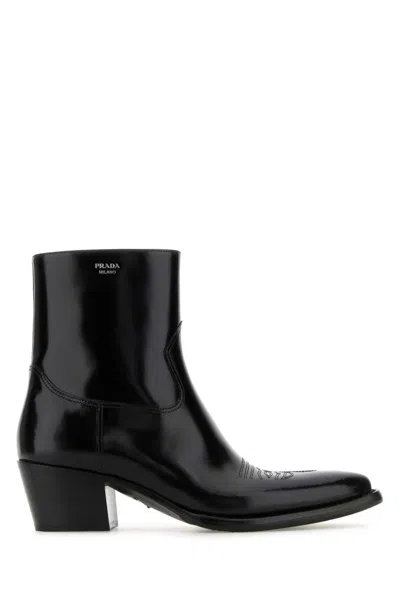 Prada Black Ankle Boots