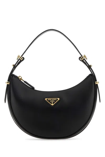 PRADA BLACK ARQUE SHOULDER BAG