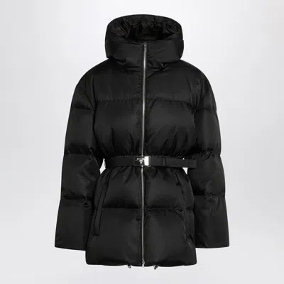 PRADA PRADA  BLACK BELT PUFFER JACKET IN RE-NYLON
