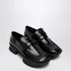 Prada Brushed Leather Squared-toe Loafers