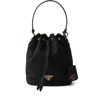 Prada Mini Bag Re-edition 1978 In Black Re-nylon In Pattern
