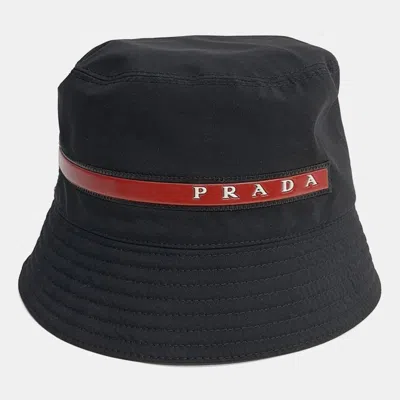 Pre-owned Prada Black Bucket Hat