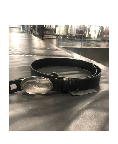 Prada Black Buckle Belt