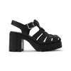 Prada Sandals Buckle Detail Chunky Sole Open Toe In Black
