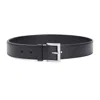 Prada Black Regular Belt With Rectangular Buckle In Black