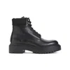 Prada Black Leather Ankle Boots In Black