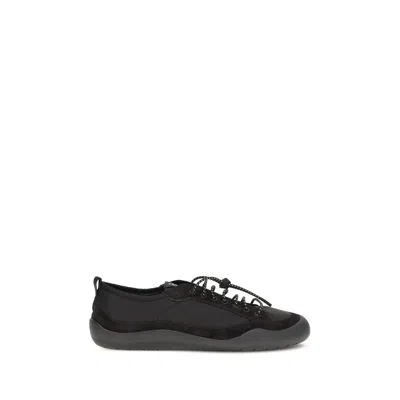 Prada Black Calf Leather Bos Taurus Athletic Sneakers